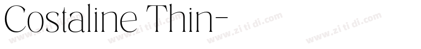 Costaline Thin字体转换